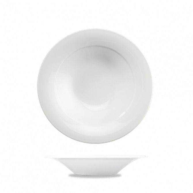 Churchill Piatto da zuppa con falda 22,8 cm Menu Porcelain White