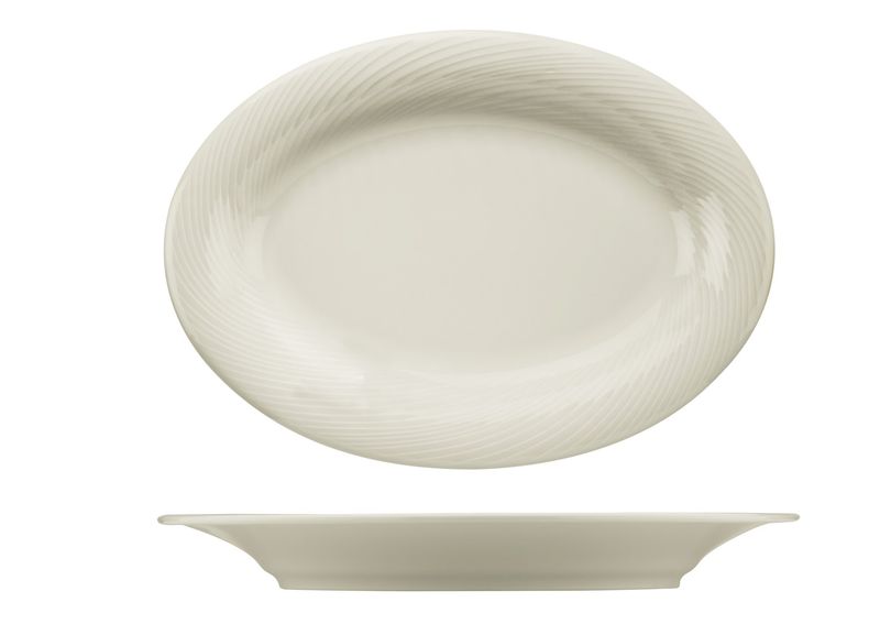 Kutahya Porselen - Piatto ovale 29 x 21 cm Sempre Avorio