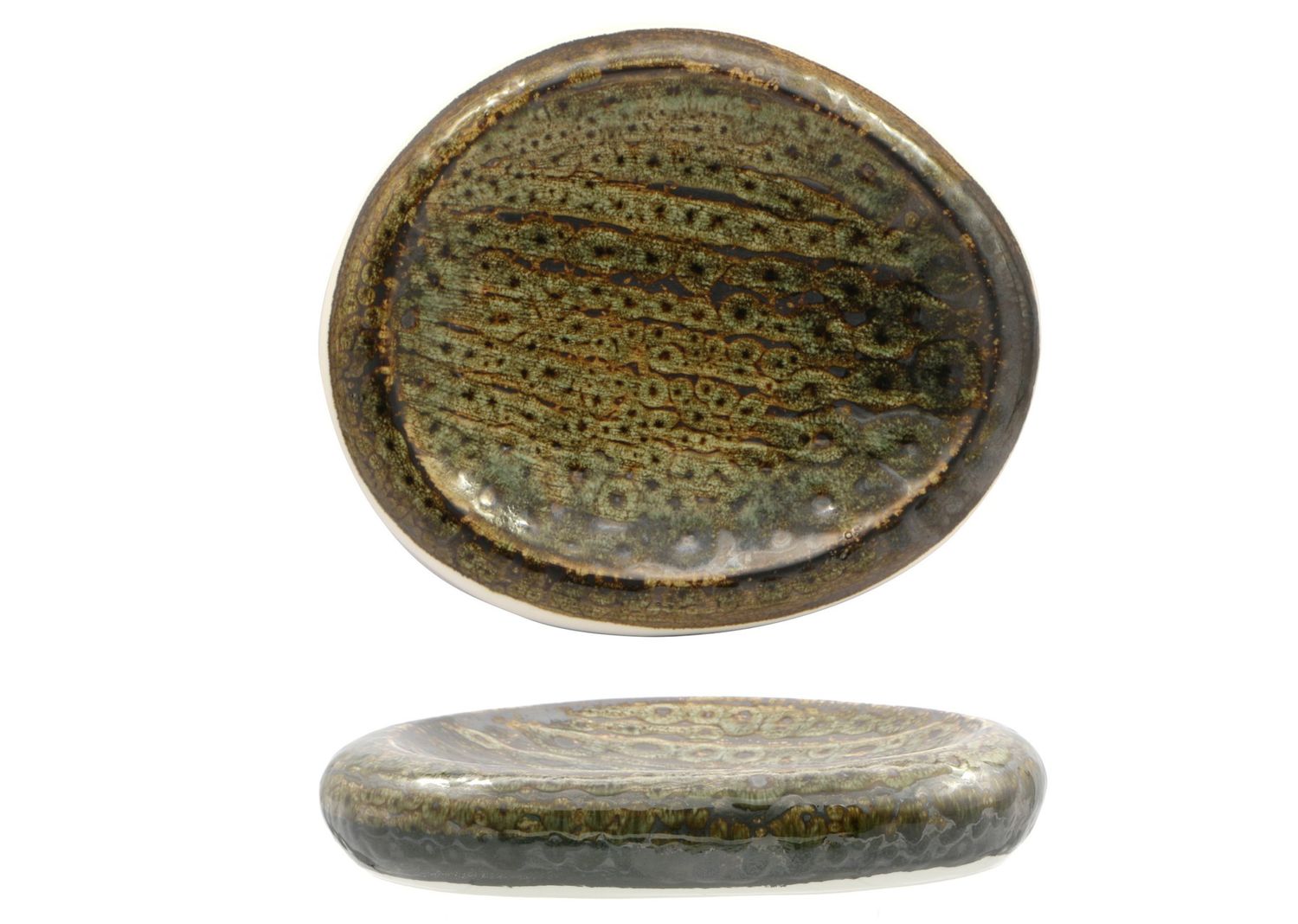 Lioness - Piatto alto ovale 26 x 22 cm Matheria Green