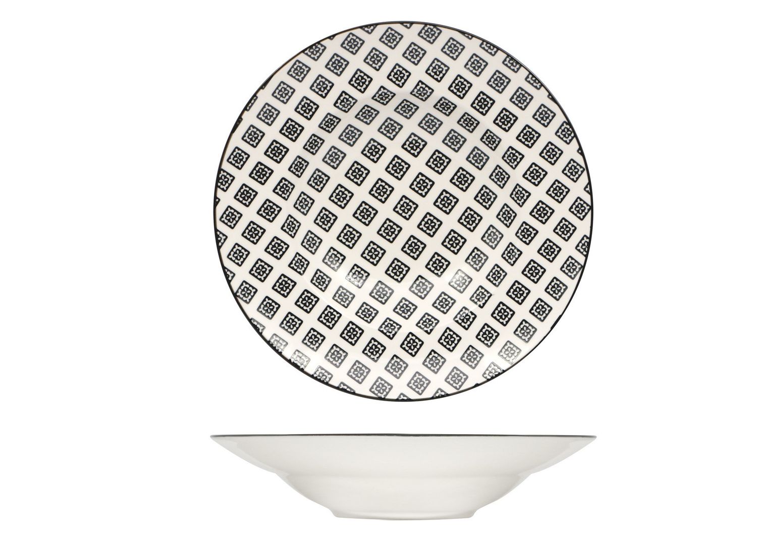 Lioness - Piatto pasta black 27,5 cm Mosaik