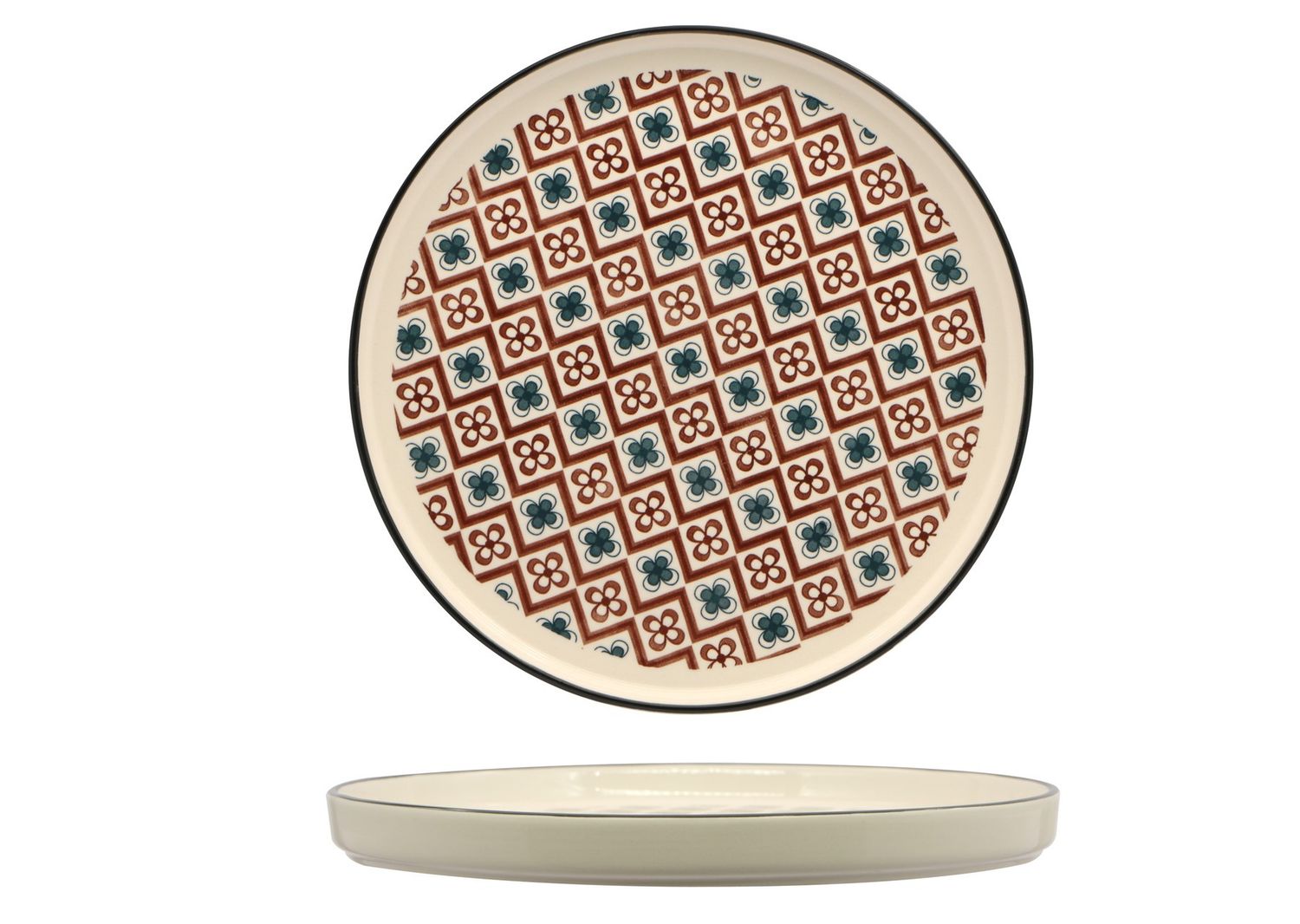 Lioness - Piatto nordic brown 27 cm Mosaik