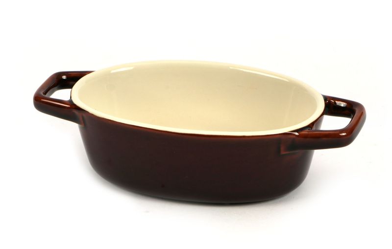 Lioness - Pirofila ovale bicolore 19,5 x 11 cm Justcolor