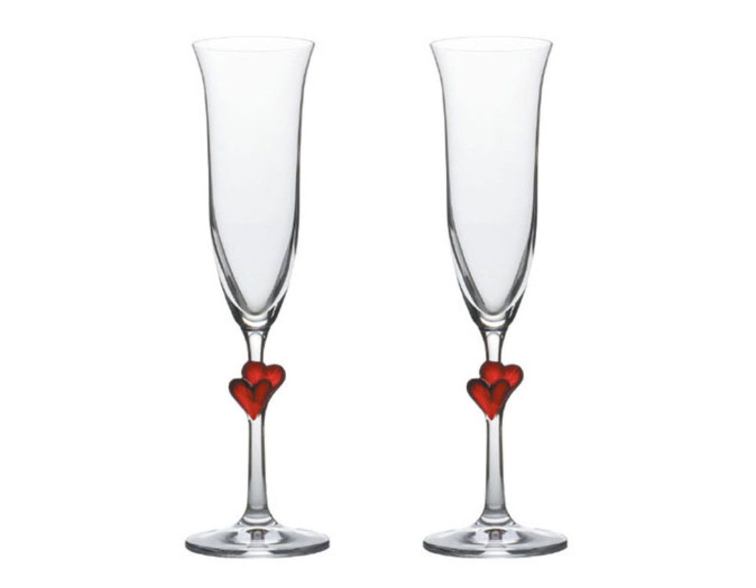 Set 2 Flute Cuore Rosso 17,5 cl L'Amour - Stölzle Lausitz