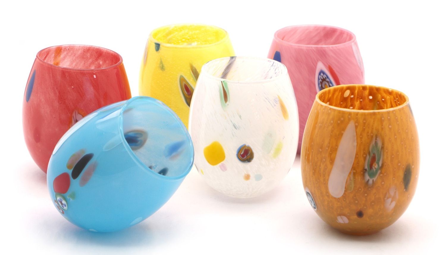 Vetreria Artistica - Bicchiere 35 cl Murano Colori Assortiti