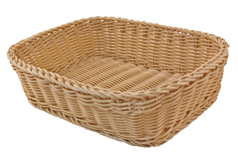Horeca Professional - Cestino rettangolare naturale pesante 29 x 21,5 x 9 cm