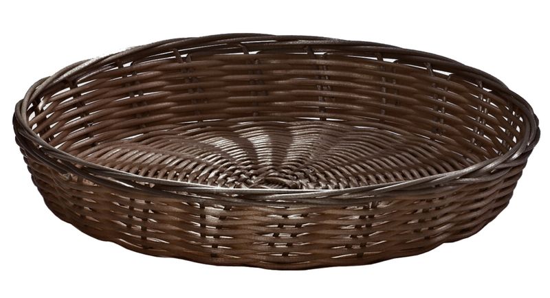 Horeca Professional - Cestino tondo marrone 21,5 x 5,5 cm