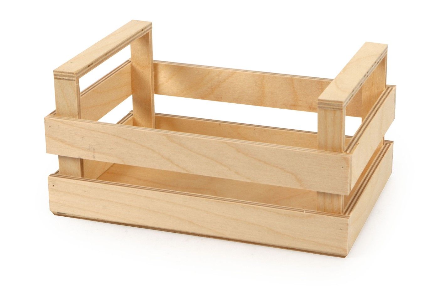 Bisetti - Cassetta/Cestino in legno 20 x 14 x 10 cm