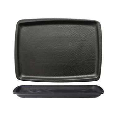 Güral Porselen - Vassoio Rettangolare 31 x 23 cm Black Matt