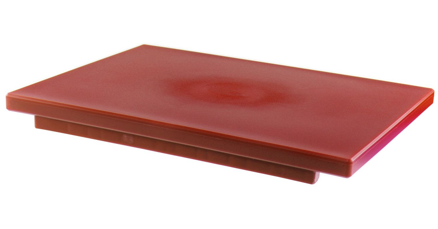 Mc - Tagliere con fermi politilene rosso 60 x 40 cm