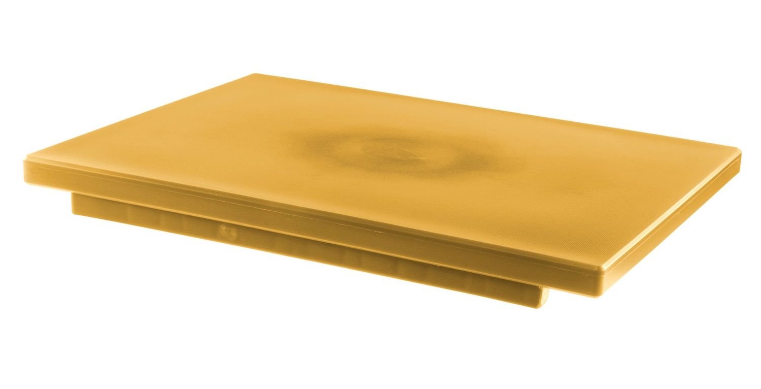 Mc - Tagliere con fermi politilene giallo 40 x 30 cm