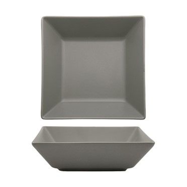 Tirolix - Piatto Fondo Quadrato 17 x 17 cm Grigio Boston/Tokyo