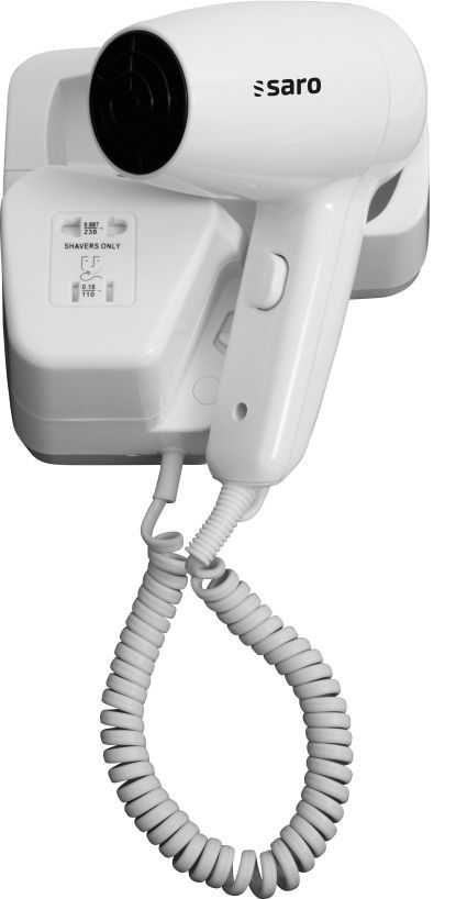 Saro - Asciugacapelli con supporto a parete JOSHUA