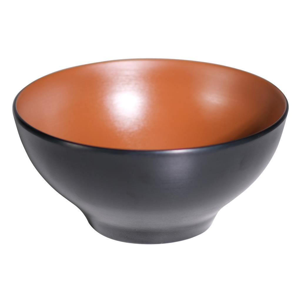 Tirolix - Coppa Bombata 21 cm Melamina Bicolor Marrone/Nero