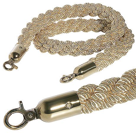 Corda per palo della barriera arrotolato 150 cm Dorato - Contacto