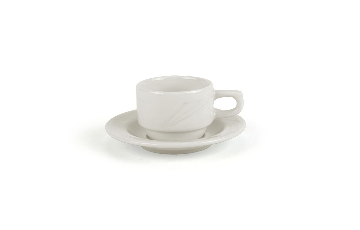 Lubiana - Tazza caffè cilindrica con piattino 8 cl Arcadia