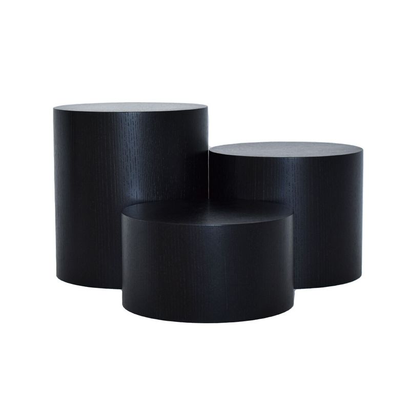 Yegam - Alzata cilindrica in legno nero 223 x 240 mm