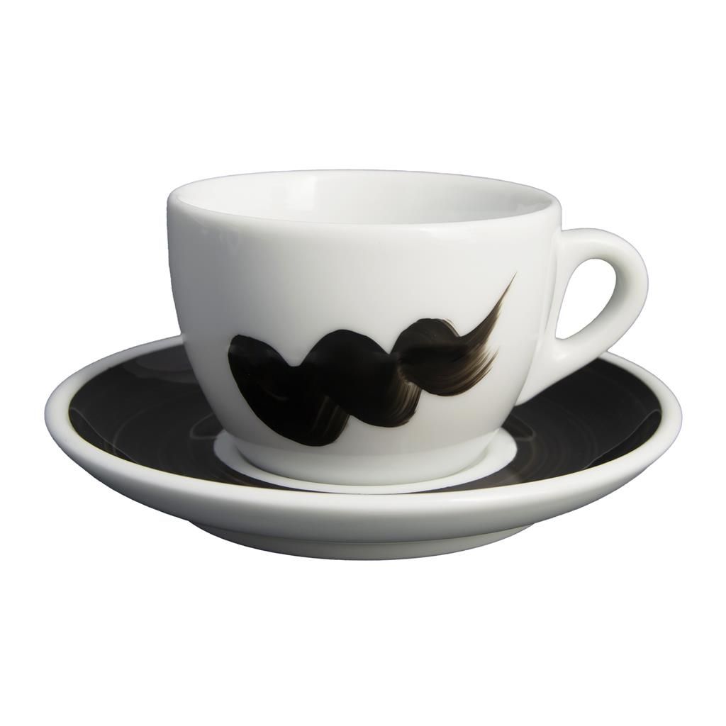 Tazza Cappuccino Con Piatto 15 cl Onda Nero Verona - Ancap