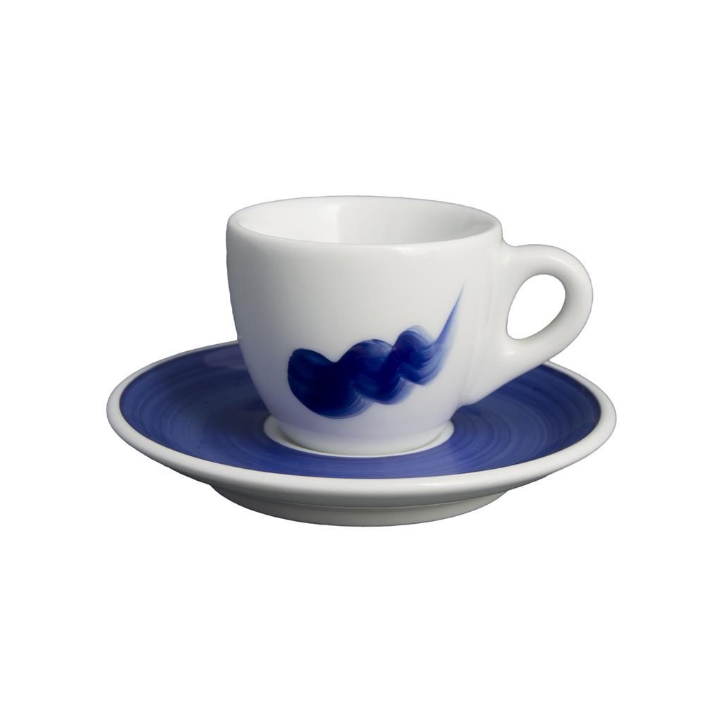 Tazza Caffè Con Piatto 8 cl Onda Blu Verona - Ancap
