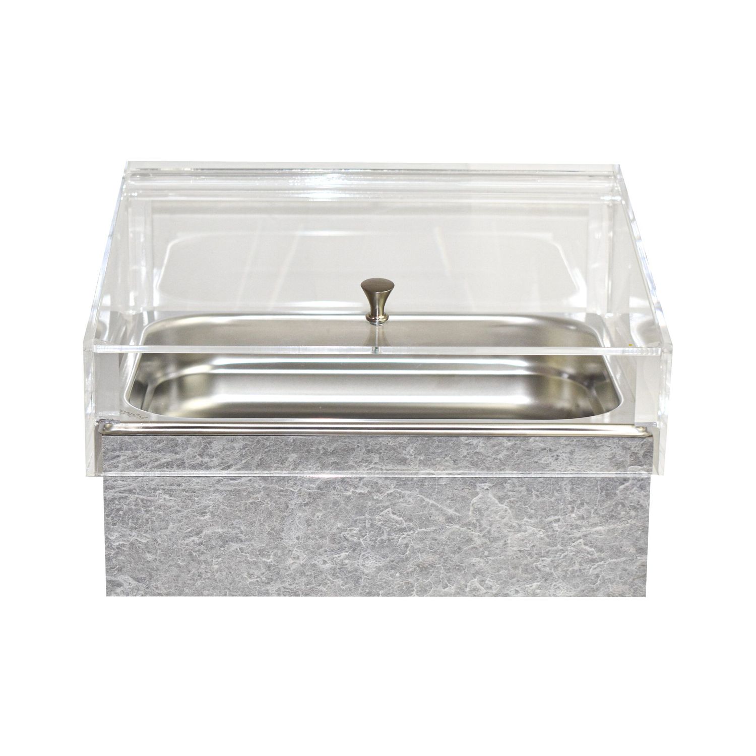 Yegam - Espositore Refrigerato con Vascha GN 1/2 cemento T-Collection