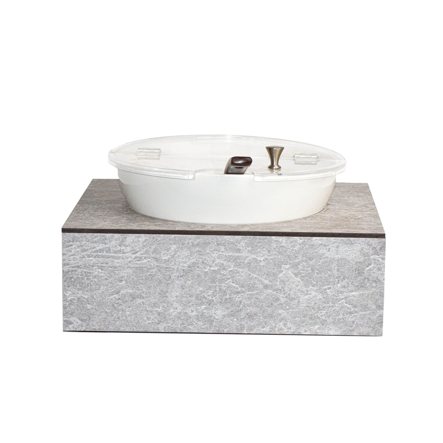 Yegam - Espositore refrigerato con cucchiaio in cemento GN 1/2 T-Collection