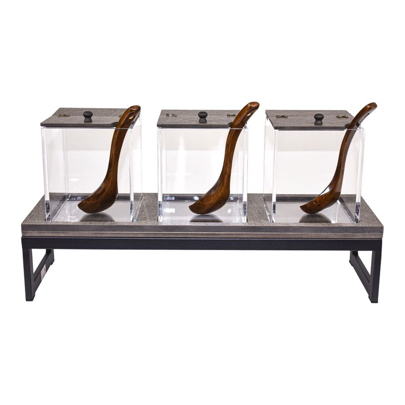 Yegam - Dispenser cereali in roccia con alzata T-Collection