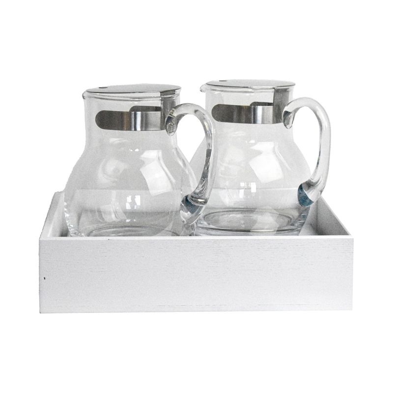 Yegam - Espositore refrigerato con 2 caraffe bianco GN 1/2 T-Collection