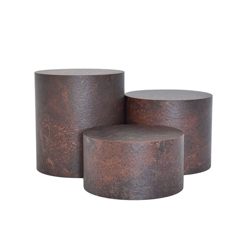 Yegam - Alzata cilindrica in materico ruggine 223 x 120 mm