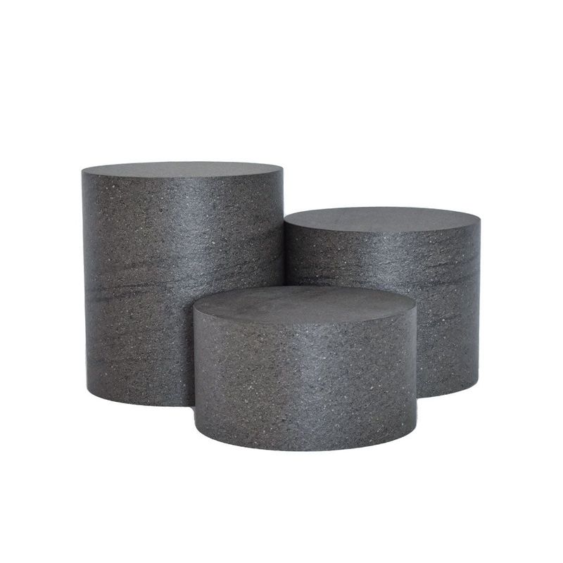 Yegam - Alzata cilindrica in materico roccia 223 x 180 mm