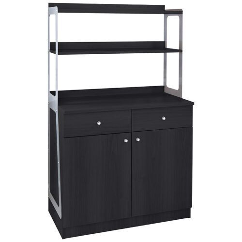 Forcar - Mobile di servizio in legno alto 90 x 48  cm Nero