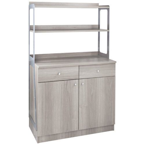 Forcar - Mobile di servizio in legno alto 90 x 48  cm Grigio Cenere