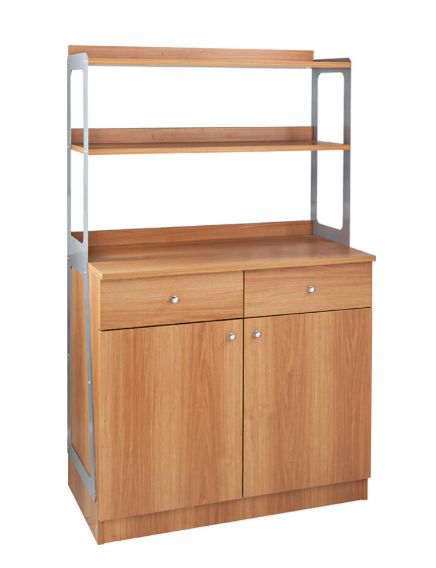 Forcar - Mobile di servizio in legno alto 90 x 48  cm Noce