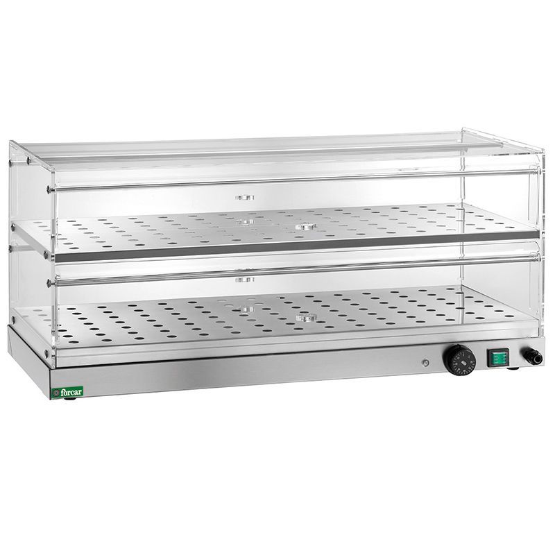 Forcar - Vetrina riscaldata 2 piani 85 x 35 cm
