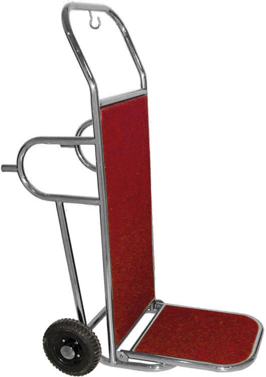 Forcar - Carrello portavaligie 56 x 83 x 123 cm Rosso/Inox