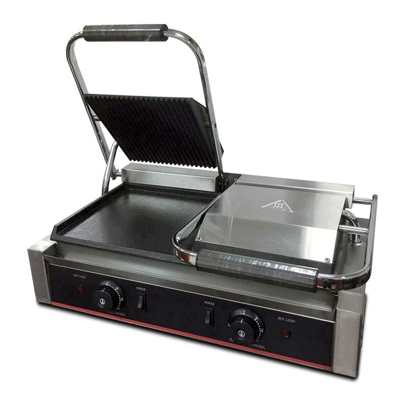 Piastra per panini doppia liscia/rigata 56,5 x 37 cm - Horecatech