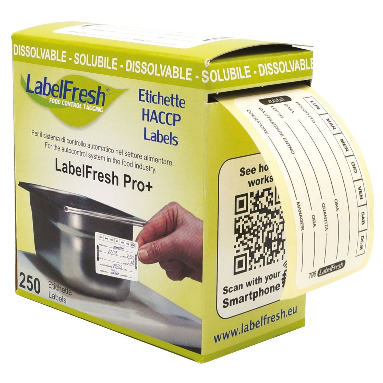 Paderno - Etichette disolvibili 7,5 x 4 cm