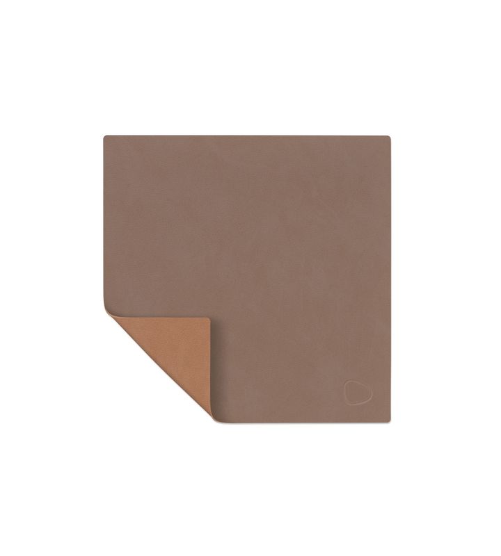 Lind DNA - Tovaglietta Double Square Nupo Truffle /Nupo Old Rosa 28x28 cm