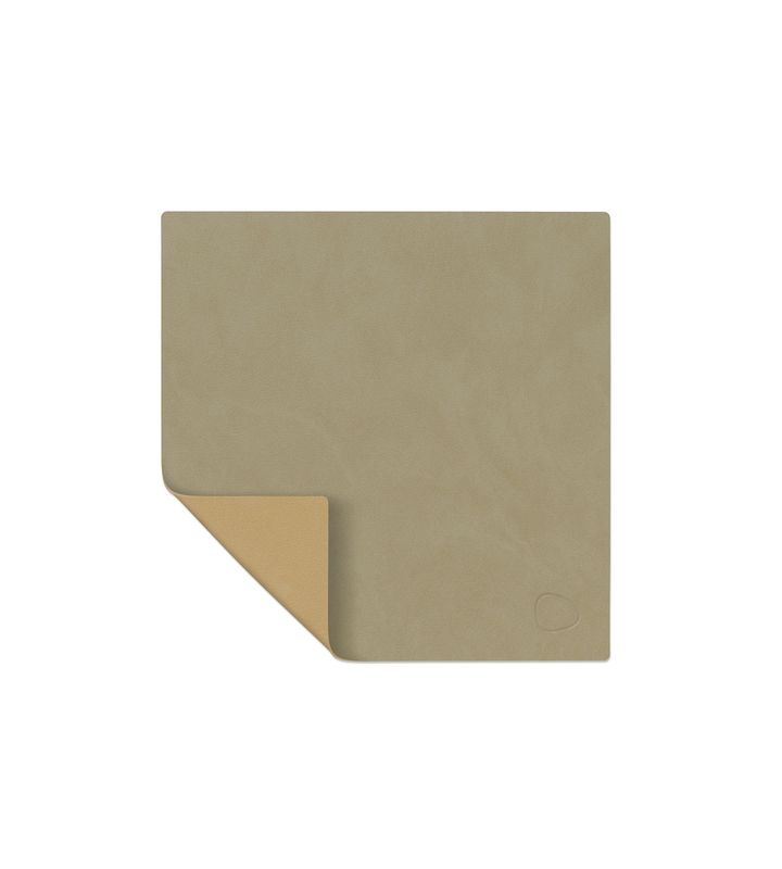 Lind DNA - Tovaglietta Double Square Nupo Herbal Dust/Nupo Khaki 28x28 cm
