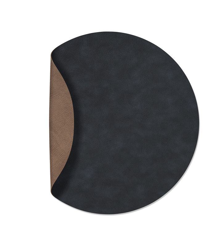 Lind DNA - Tovaglietta Double Circle Cloud Black/ Nupo Brown 40 cm