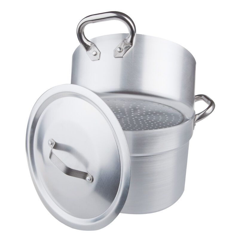 Agnelli - Pentola Cuociverdura con Coperchio 28 cm Alluminio 152 - 3 mm