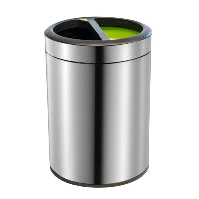 Aliseo - Pattumiera a due scomparti Prestige Cromo 167 x 255 mm (3L)