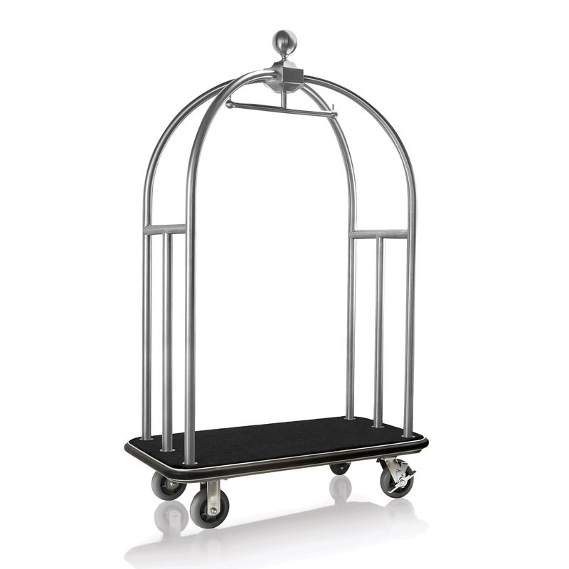 Tirolix - Carrello portabagagli 112 x 60 x 185 cm Nero/Argento Unity