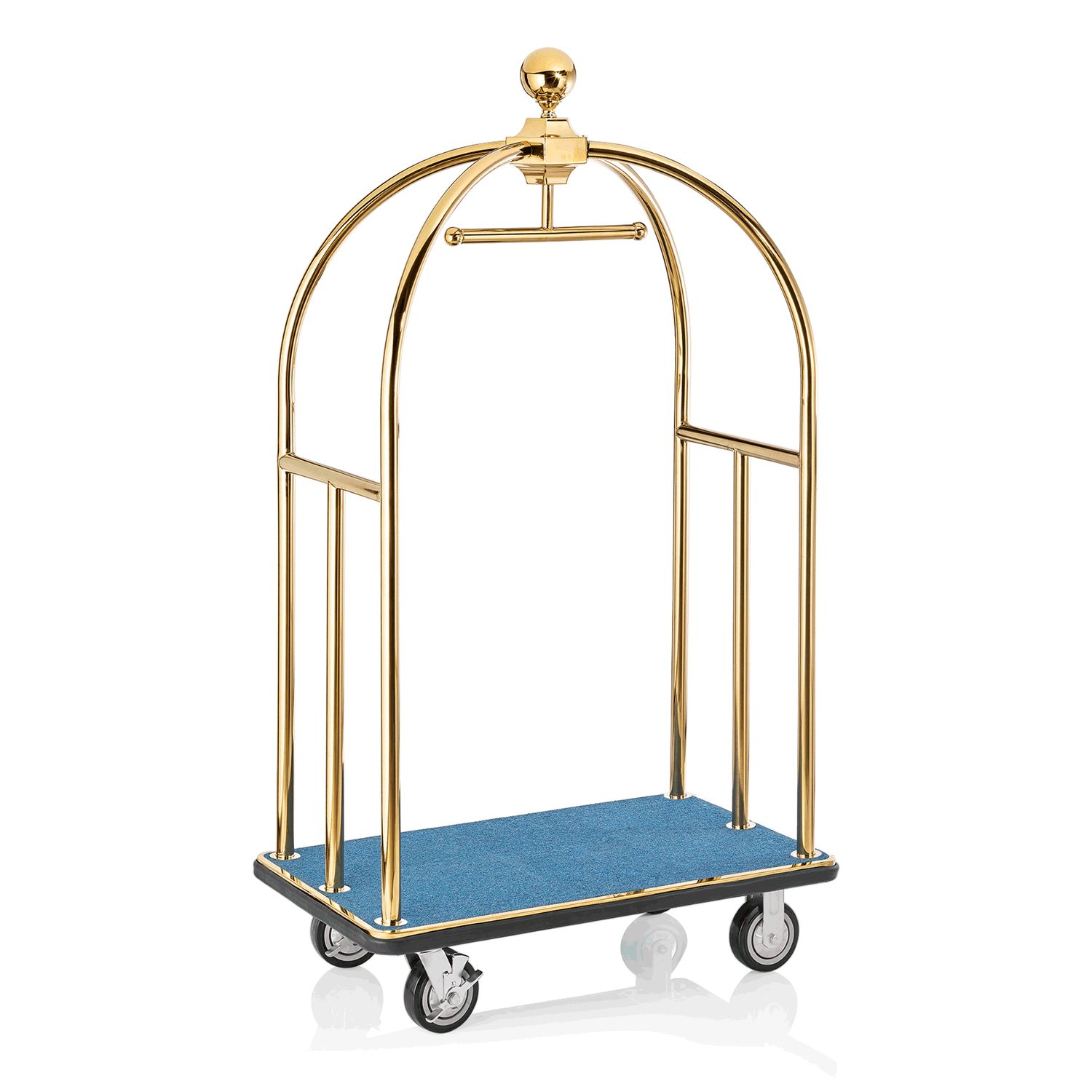 Tirolix - Carrello portabagagli 112 x 60 x 185 cm Blu/Oro Unity