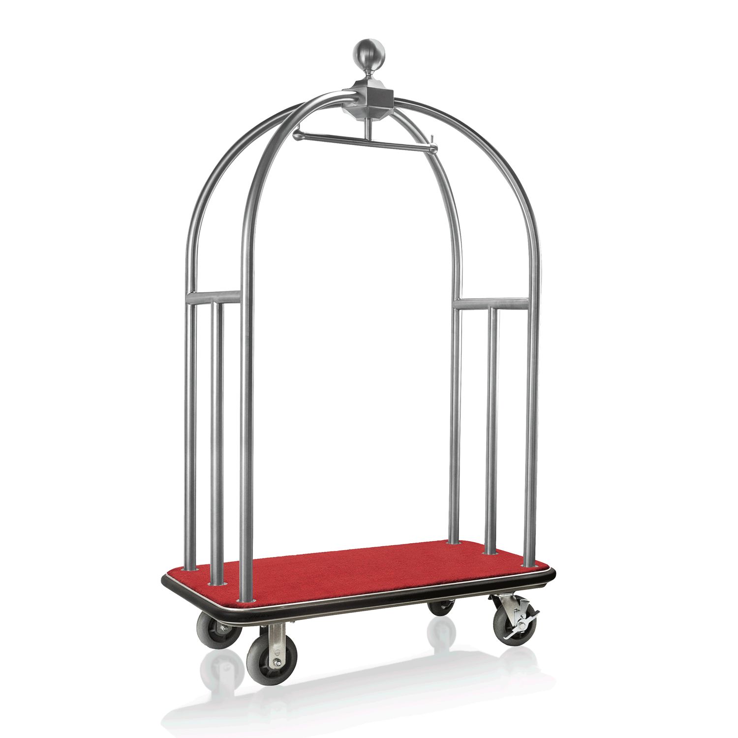 Tirolix - Carrello portabagagli 112 x 60 x 185 cm Rosso/Argento Unity