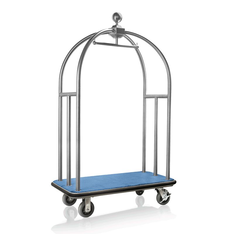 Tirolix - Carrello portabagagli 112 x 60 x 185 cm Blu/Argento Unity
