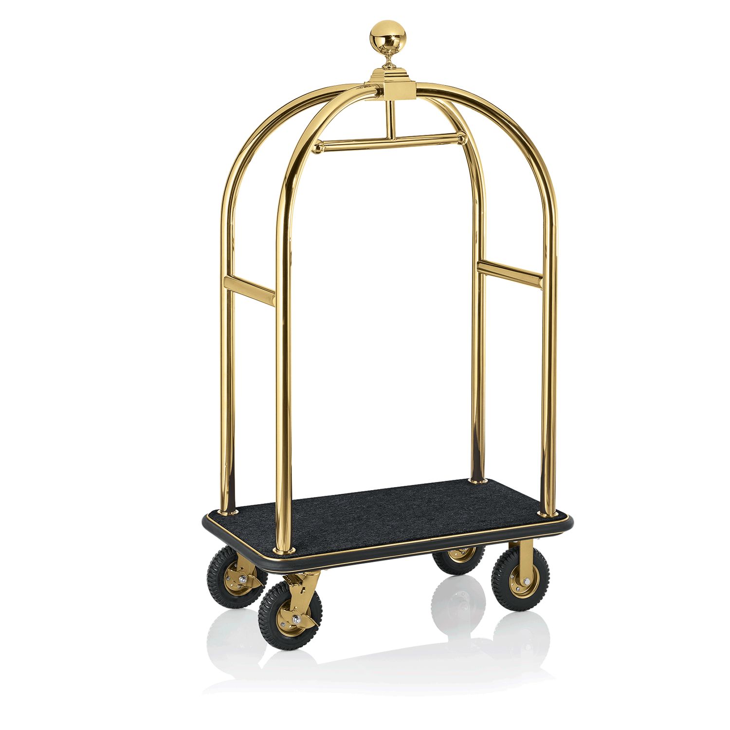 Tirolix - Carrello portabagagli 112 x 60 x 190 cm Nero/Oro Drift