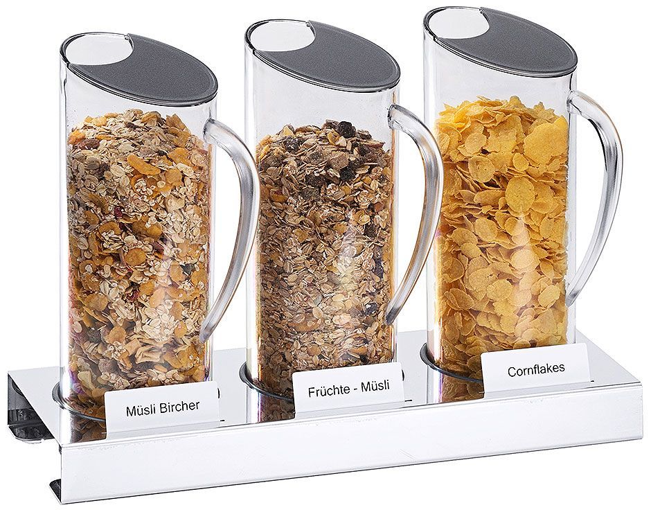 Stand di 3 brocche per cereali 40 x 14 cm - Contacto