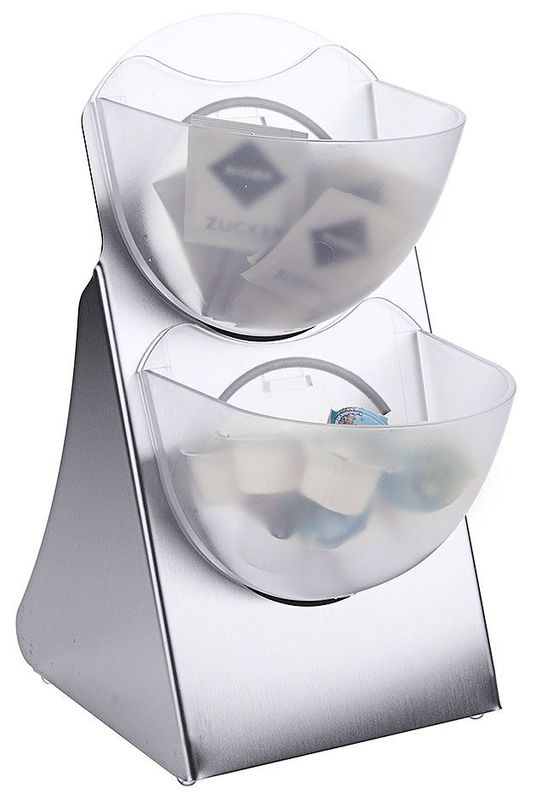 Espositore porta oggetti 2 posti 31 x 26 cm - Contacto