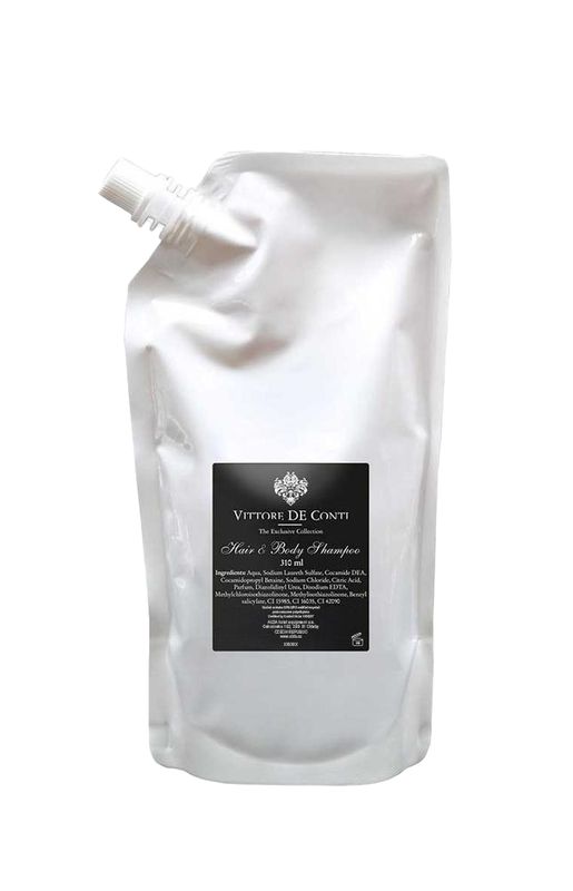 Tirolix - Busta di ricarica di shampoo per capelli e corpo 310 ml Vittore De Conti