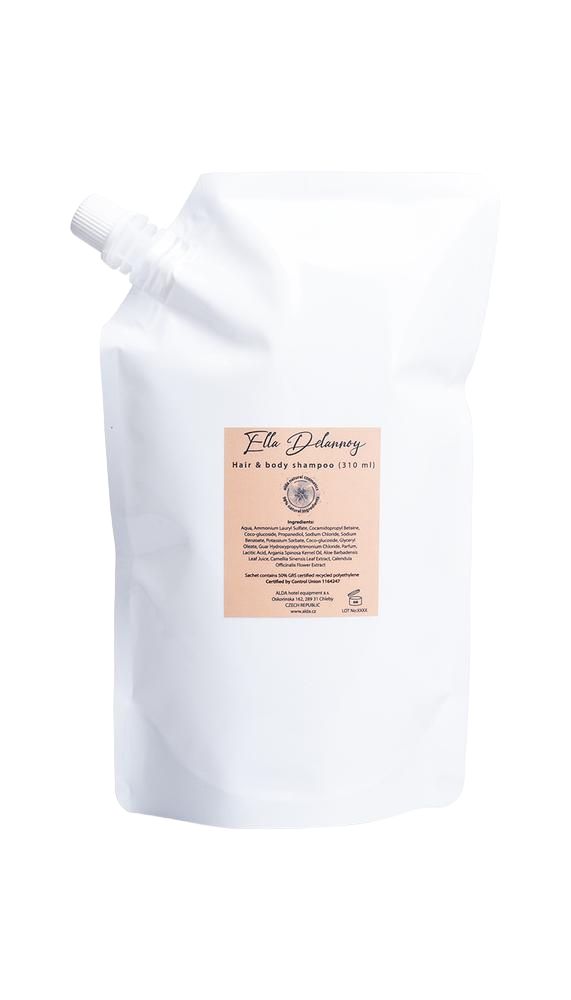 Tirolix - Busta di ricarica di shampoo per capelli e corpo 310 ml Ella Delannoy