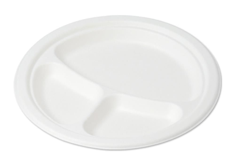 Byo - Piatto piano con 3 scomparti in polpa 26 cm Classic